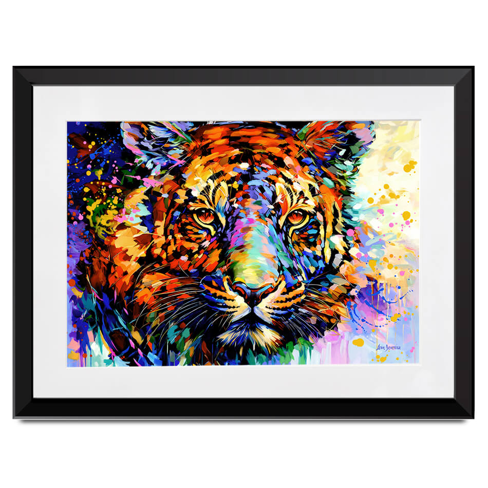 Tiger's Wild Wonder Framed Art Print Tiger's Wild Wonder Framed Art Print wall art product Leon Devenice