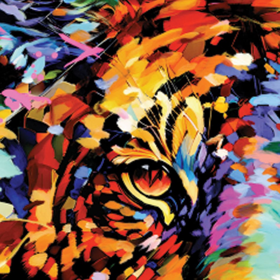Tiger's Wild Wonder Framed Art Print wall art product Leon Devenice
