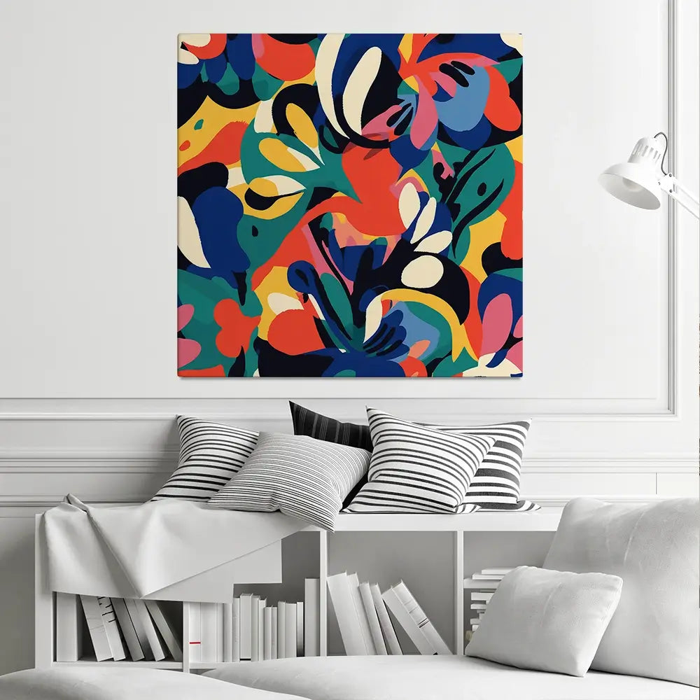 Tile 123 Square Canvas Print Tile 123 Square Canvas Print wall art product Treechild