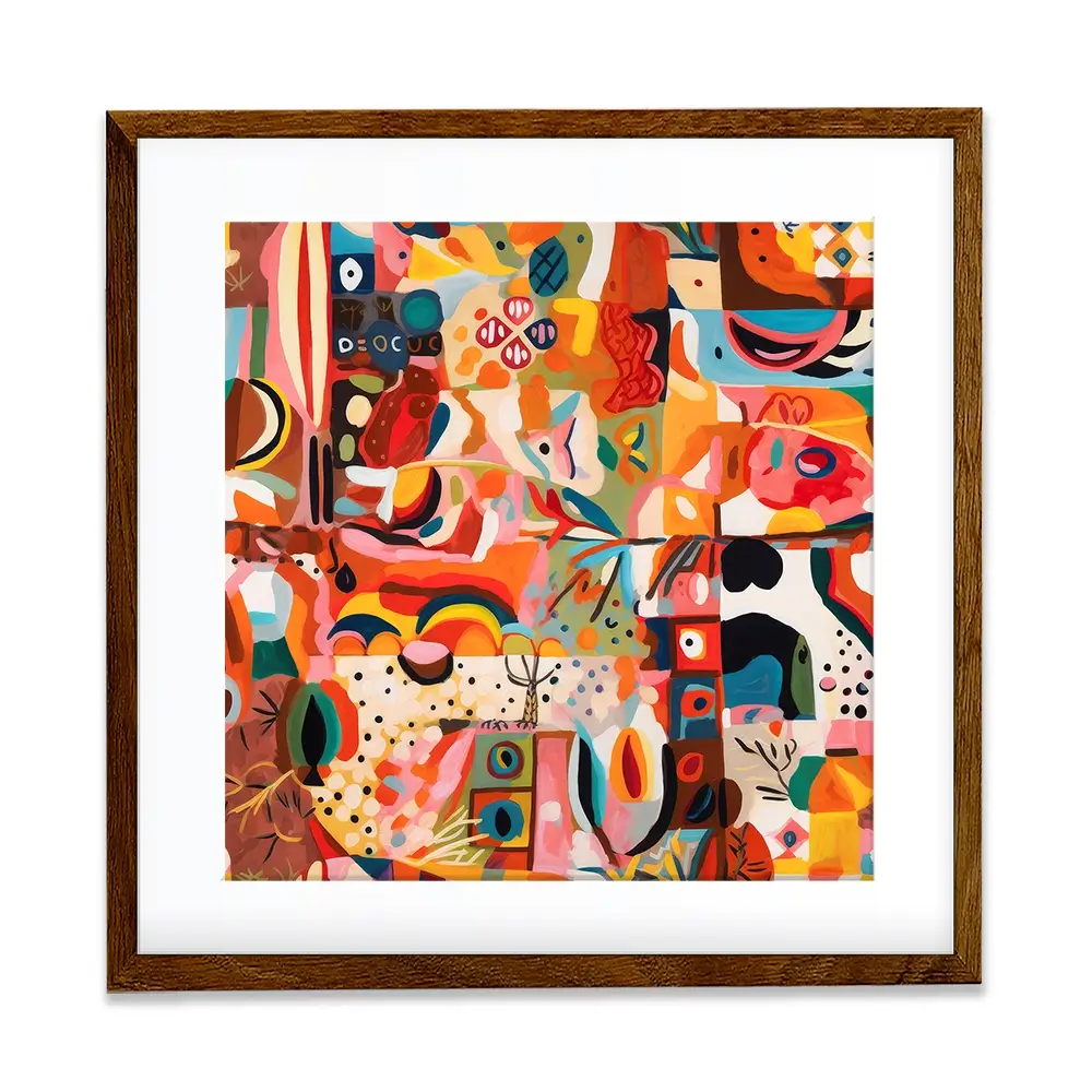 Tile 124 Square Framed Art Print Tile 124 Square Framed Art Print wall art product Treechild