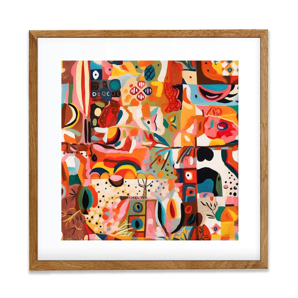 Tile 124 Square Framed Art Print Tile 124 Square Framed Art Print wall art product Treechild