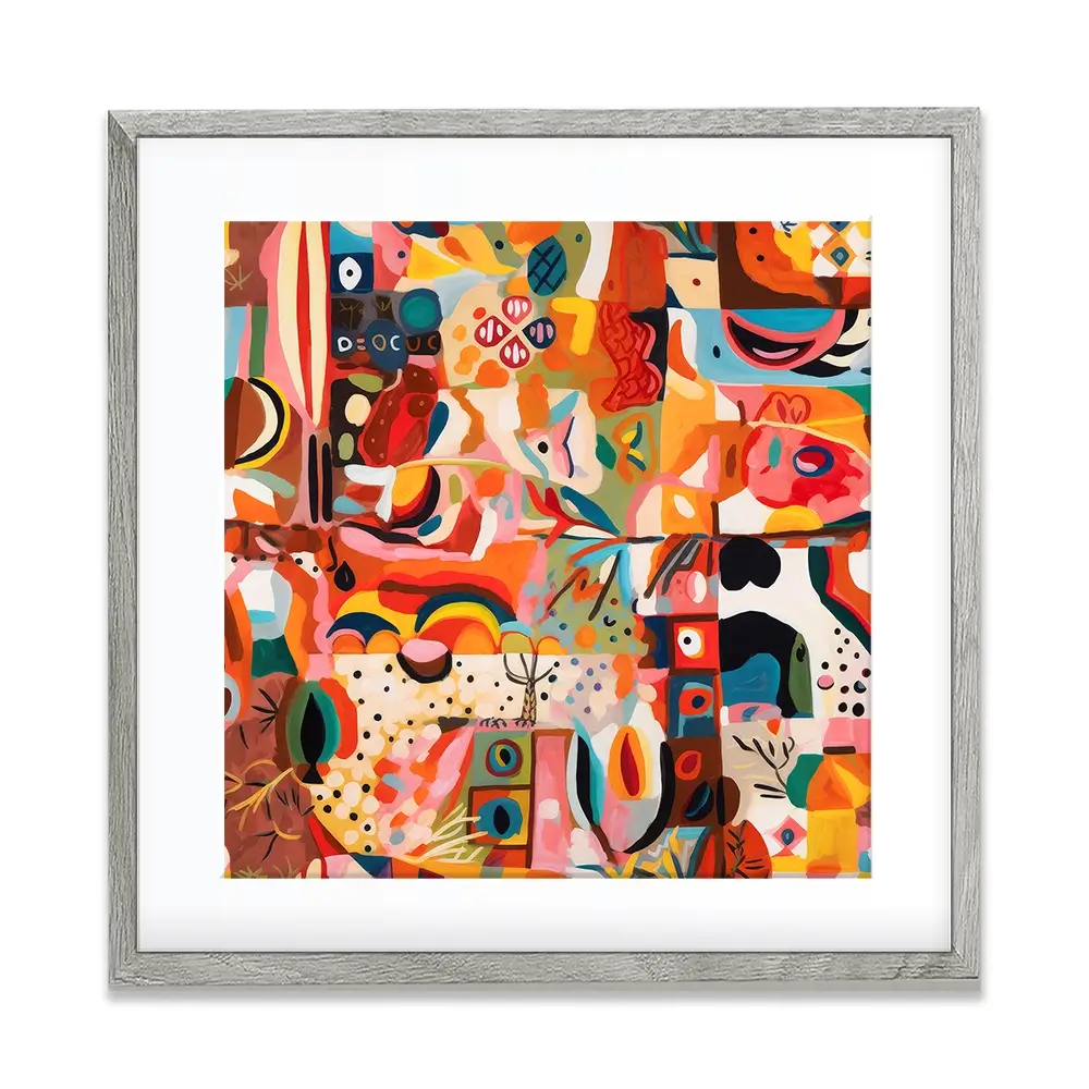 Tile 124 Square Framed Art Print Tile 124 Square Framed Art Print wall art product Treechild