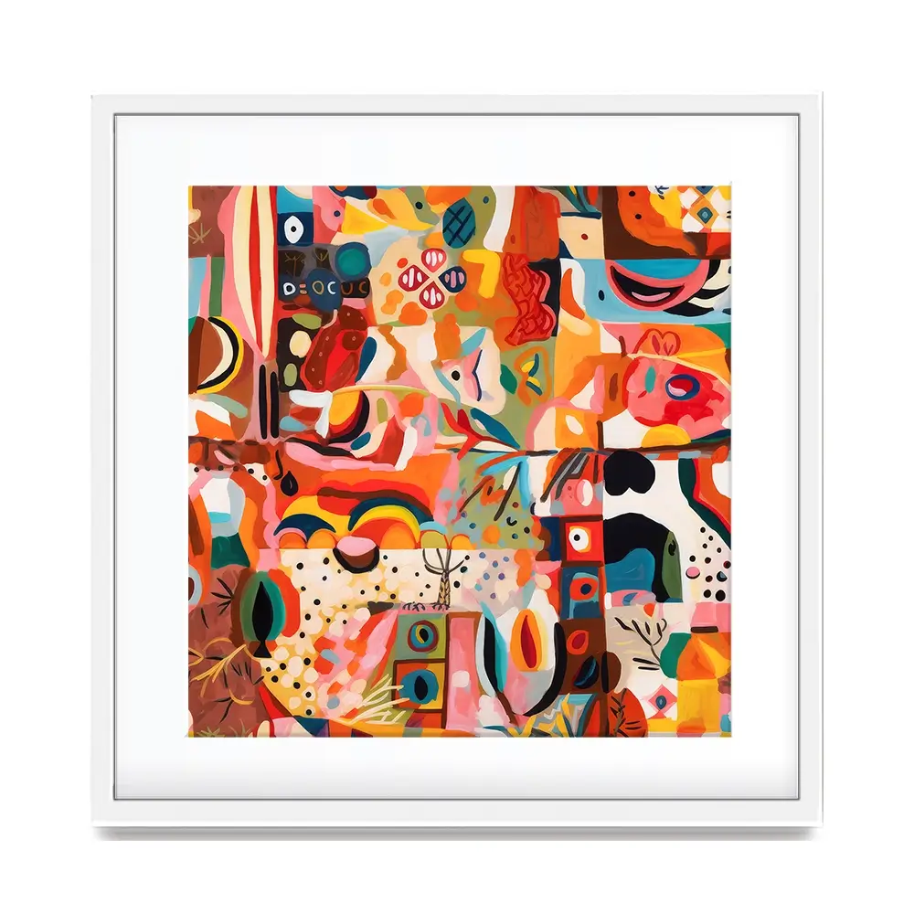 Tile 124 Square Framed Art Print Tile 124 Square Framed Art Print wall art product Treechild
