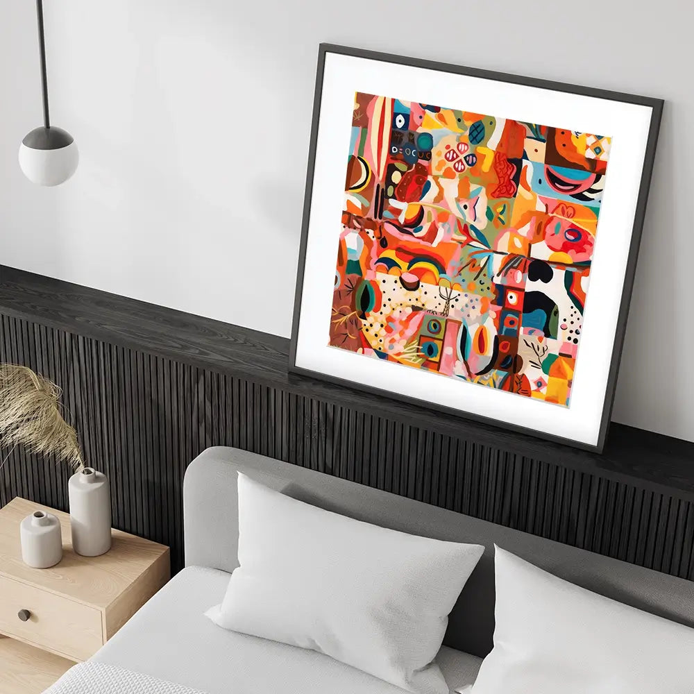Tile 124 Square Framed Art Print Tile 124 Square Framed Art Print wall art product Treechild