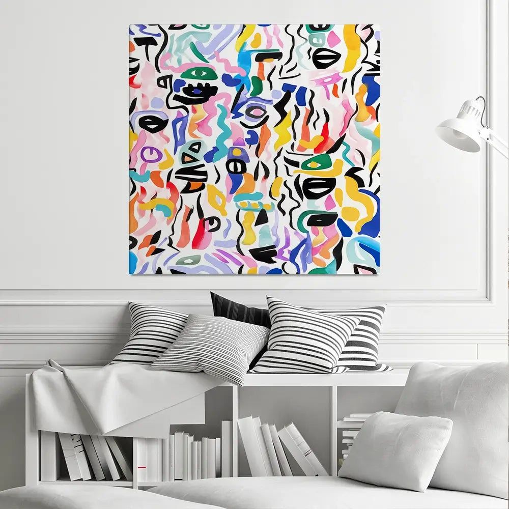 Tile 144 Square Canvas Print Tile 144 Square Canvas Print wall art product Treechild