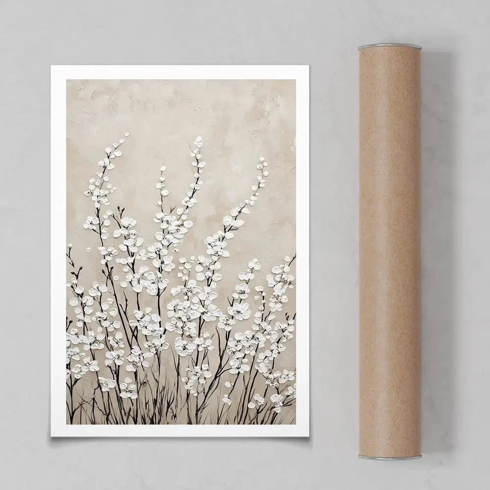 Tiny Ivory Flowers Art Print Tiny Ivory Flowers Art Print wall art product Franklyn Gregory - Independent