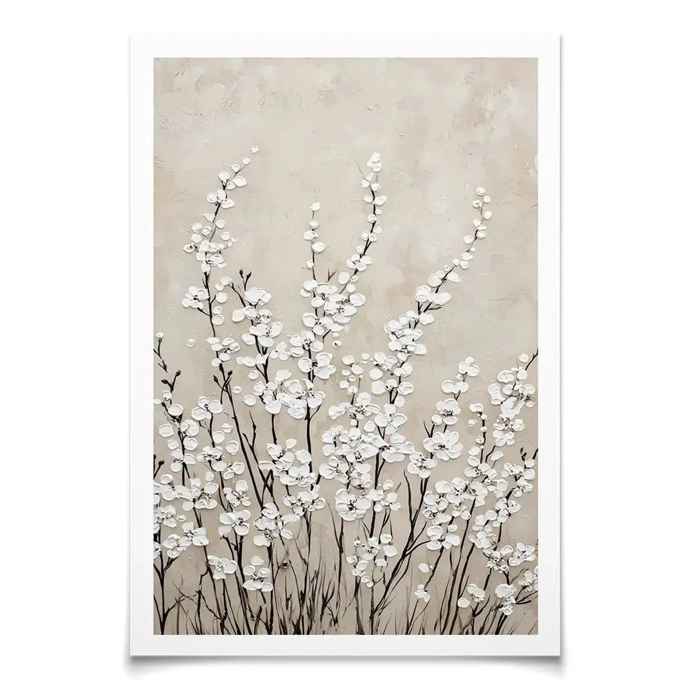 Tiny Ivory Flowers Art Print Tiny Ivory Flowers Art Print wall art product Franklyn Gregory - Independent