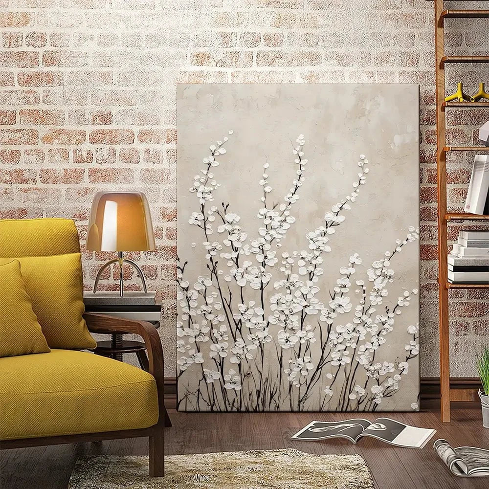 Tiny Ivory Flowers Canvas Print Tiny Ivory Flowers Canvas Print wall art product Franklyn Gregory - Independent