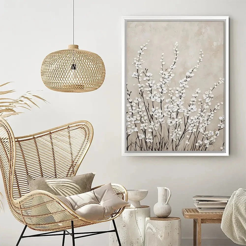 Tiny Ivory Flowers Canvas Print Tiny Ivory Flowers Canvas Print wall art product Franklyn Gregory - Independent