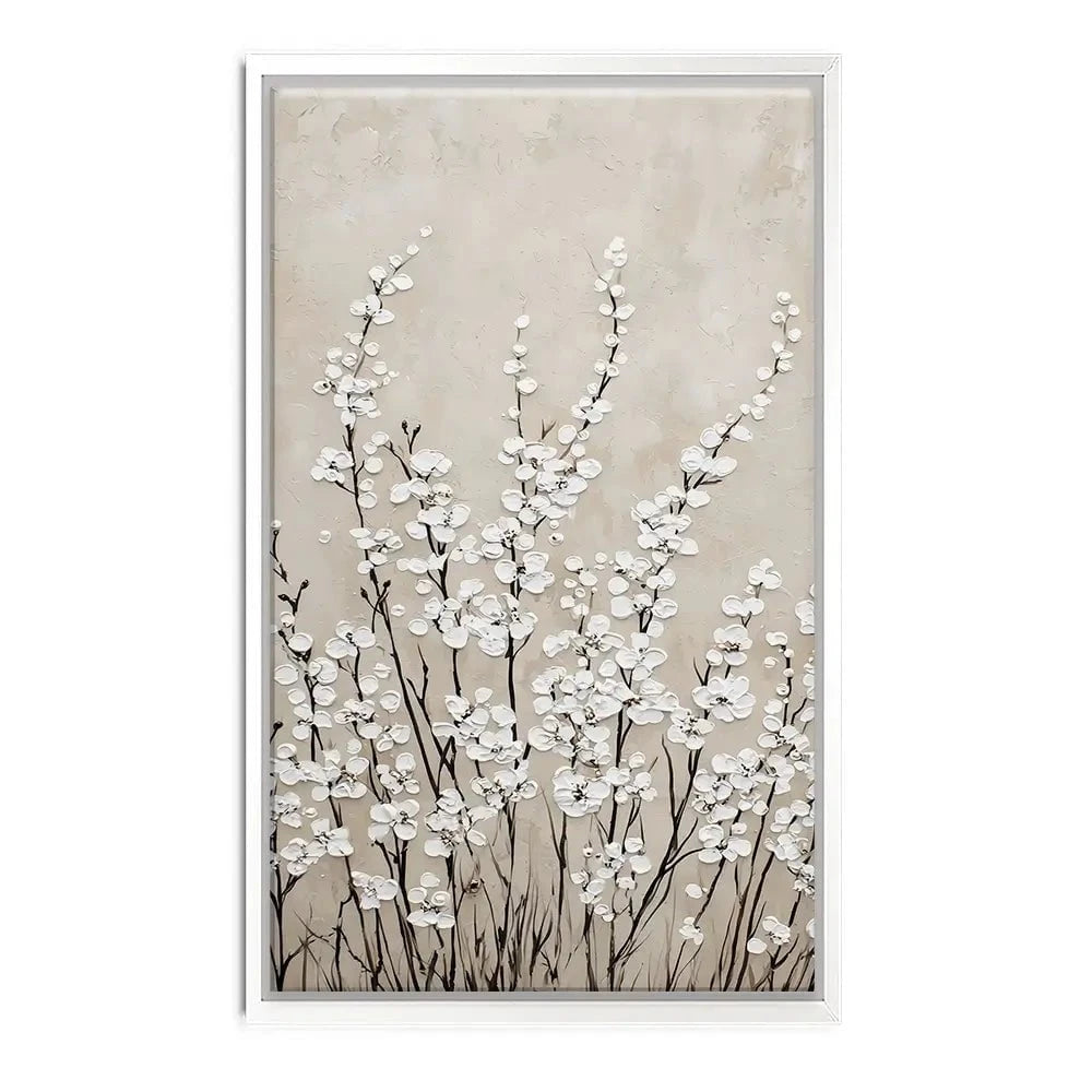 Tiny Ivory Flowers Canvas Print Tiny Ivory Flowers Canvas Print wall art product Franklyn Gregory - Independent