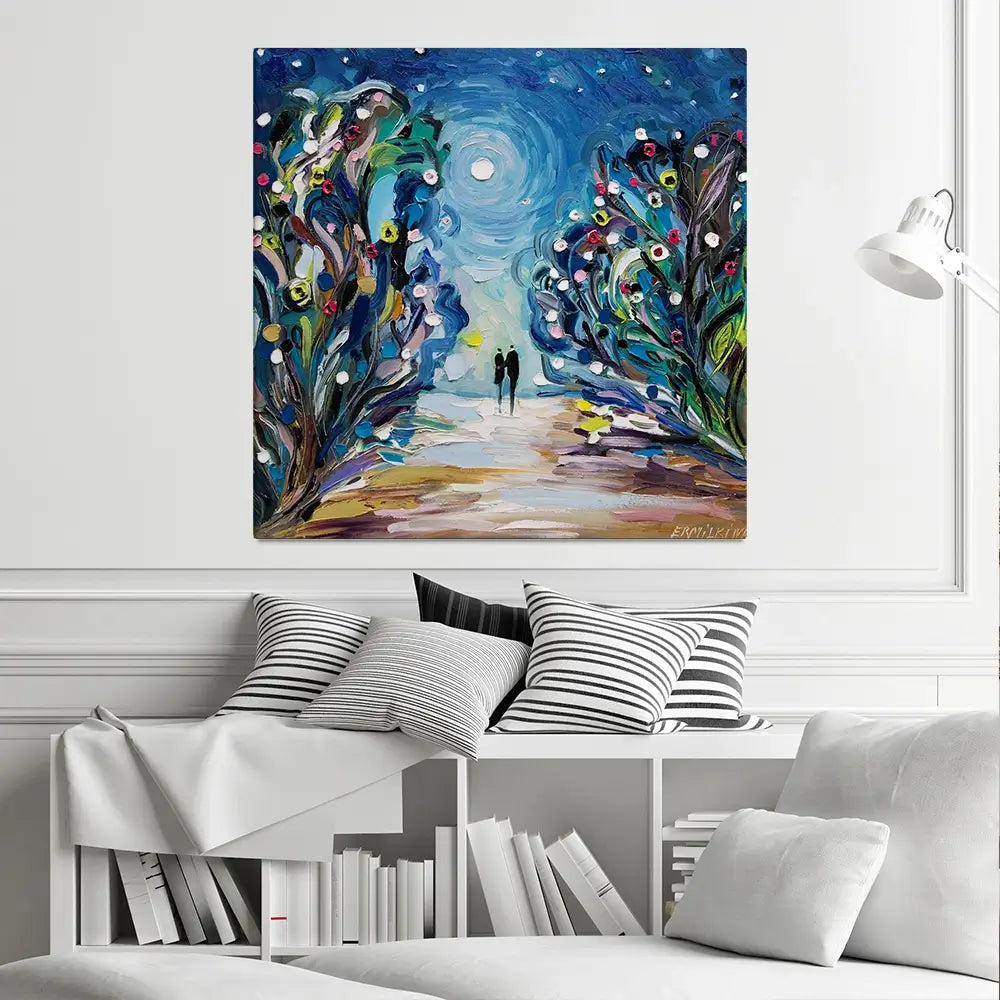 Together Under The Stars Canvas Print Together Under The Stars Canvas Print wall art product Ekaterina Ermilkina