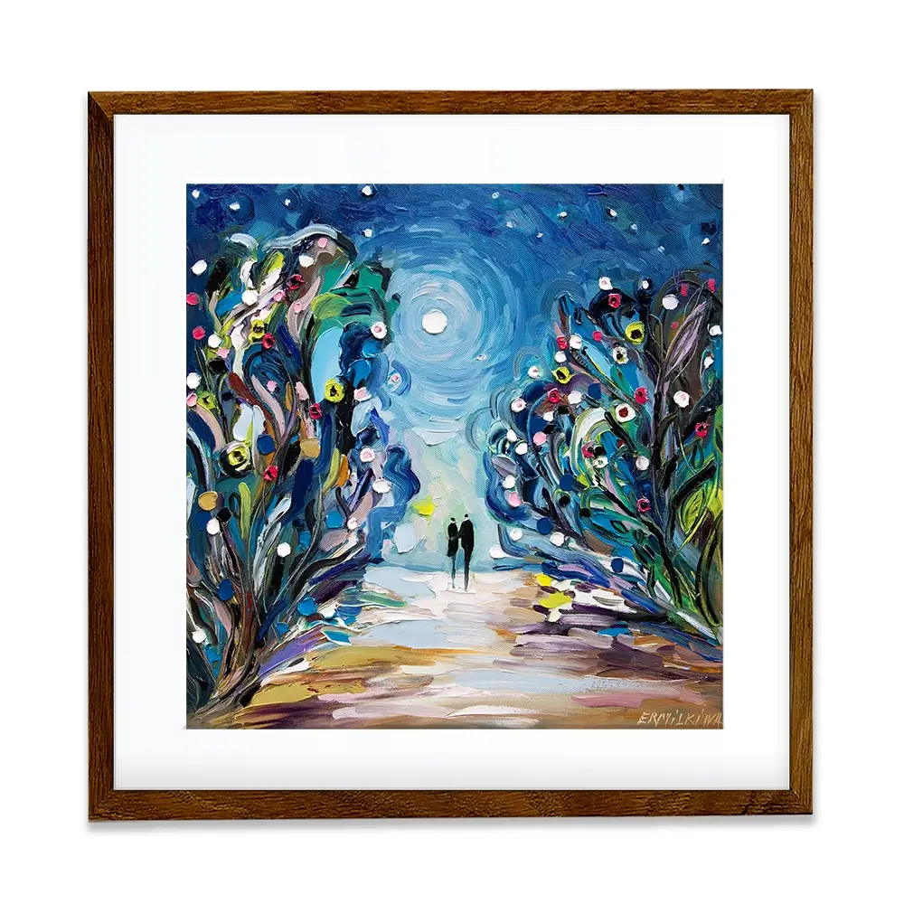 Together Under The Stars Framed Art Print Together Under The Stars Framed Art Print wall art product Ekaterina Ermilkina