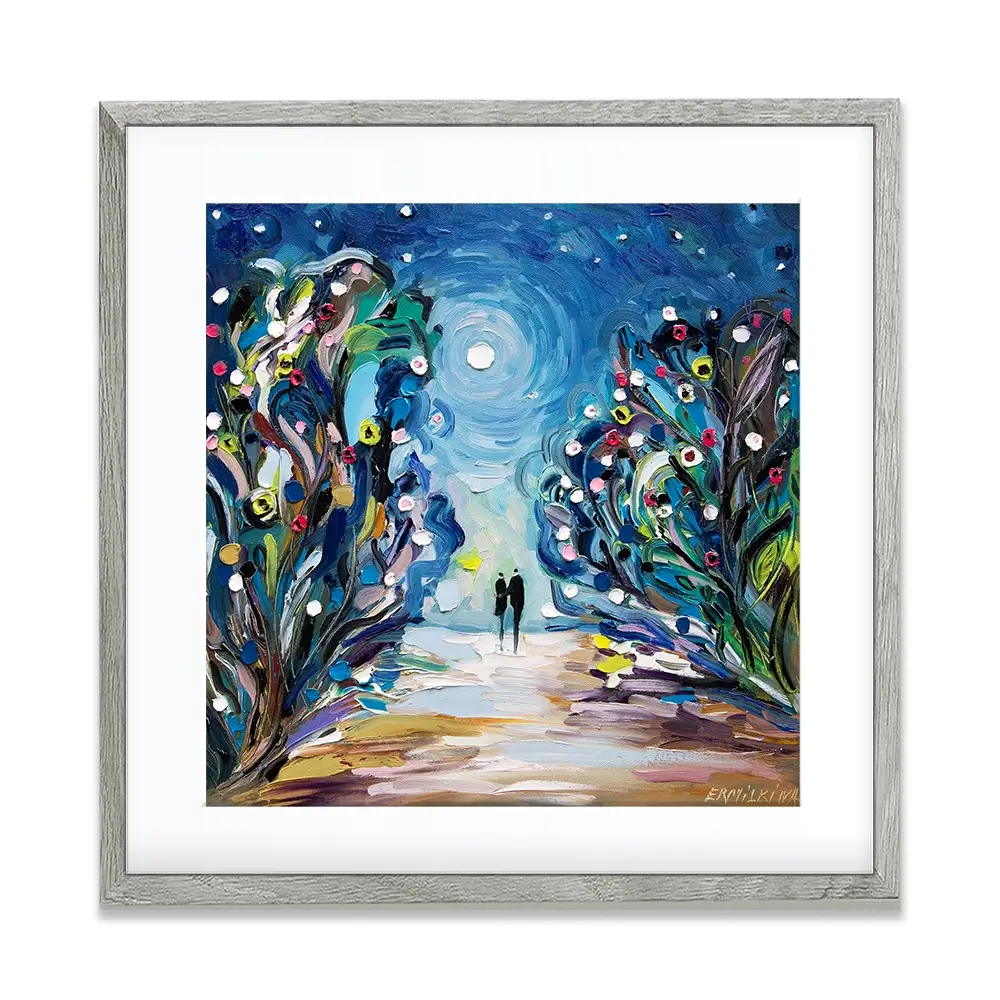 Together Under The Stars Framed Art Print Together Under The Stars Framed Art Print wall art product Ekaterina Ermilkina