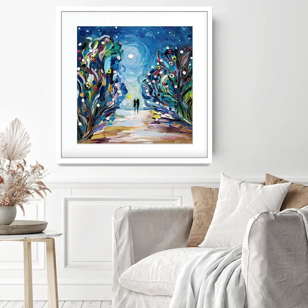 Together Under The Stars Framed Art Print Together Under The Stars Framed Art Print wall art product Ekaterina Ermilkina