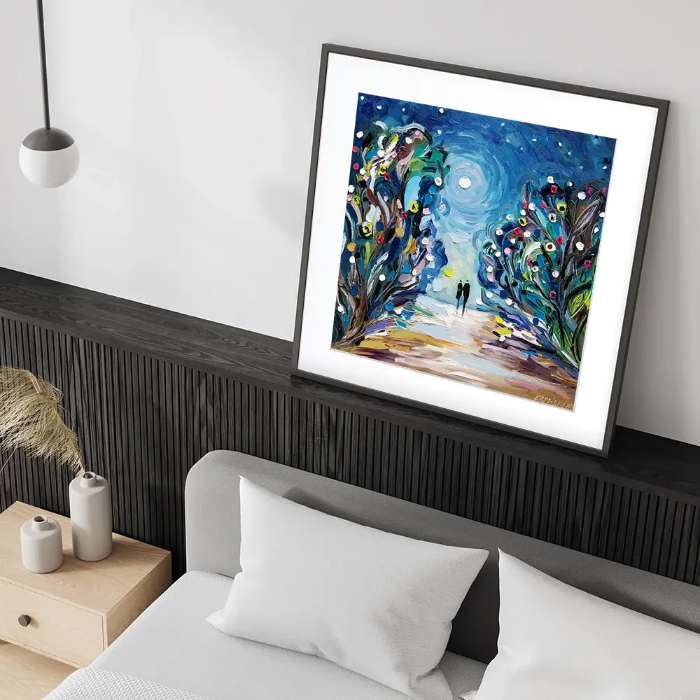 Together Under The Stars Framed Art Print Together Under The Stars Framed Art Print wall art product Ekaterina Ermilkina