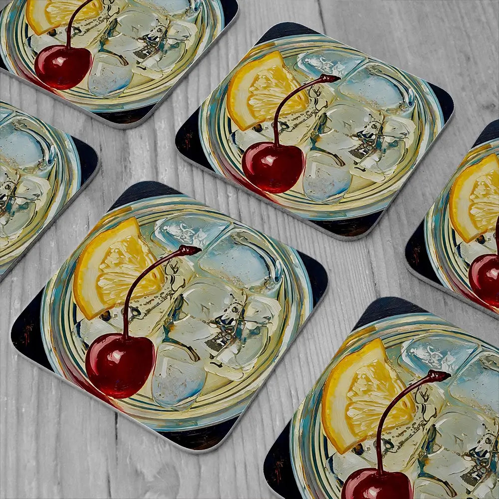 Tom Collins Cocktail Coaster Set Tom Collins Cocktail Coaster Set wall art product David Alexander Elder