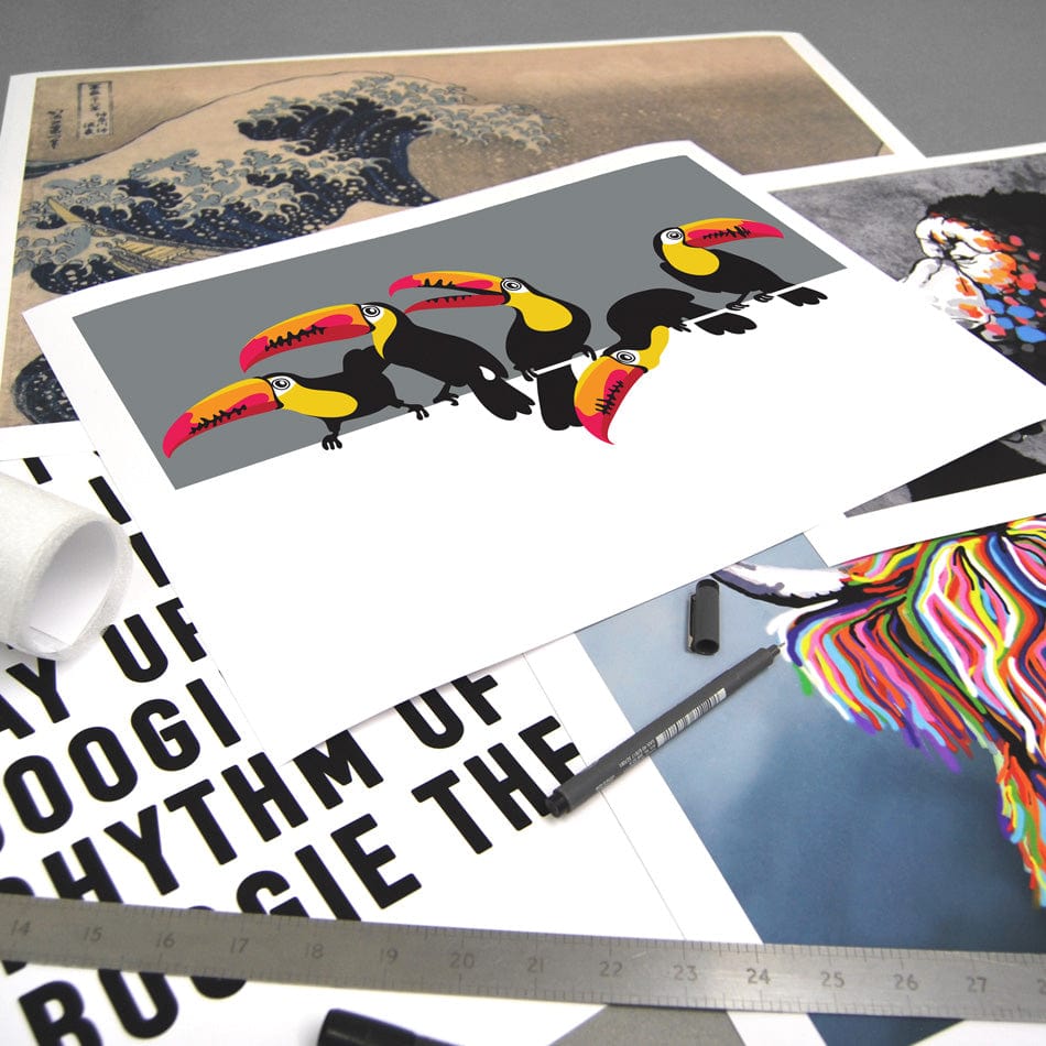 Toucan Party Art Print wall art product / Shutterstock