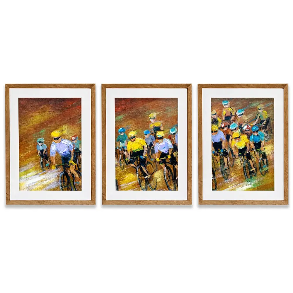 Tour De France Framed Art Print Trio Tour De France Framed Art Print Trio wall art product CYC / Shutterstock