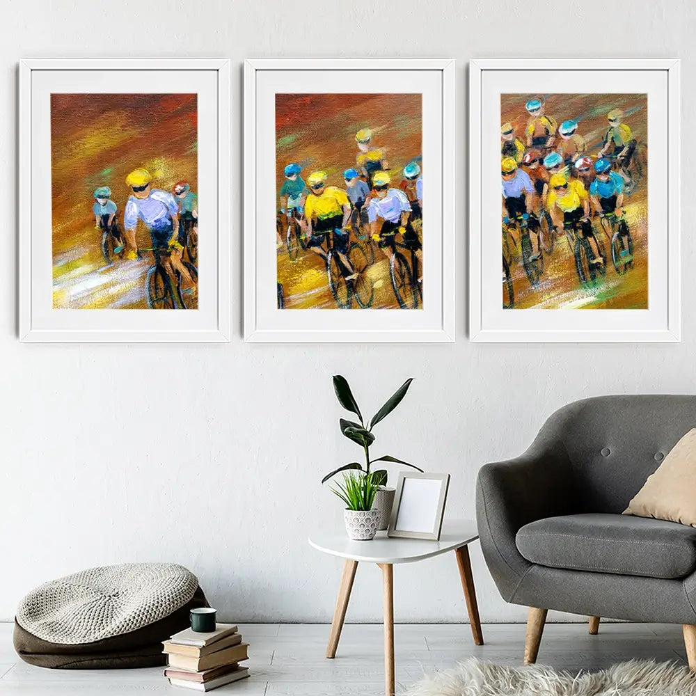 Tour De France Framed Art Print Trio Tour De France Framed Art Print Trio wall art product CYC / Shutterstock