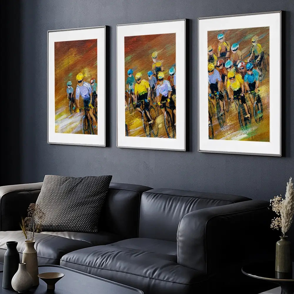 Tour De France Framed Art Print Trio Tour De France Framed Art Print Trio wall art product CYC / Shutterstock