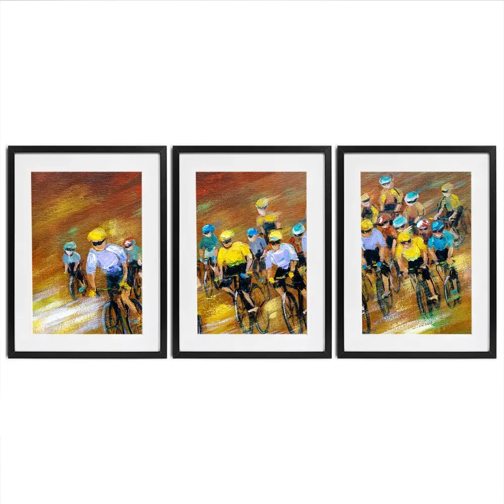 Tour De France Framed Art Print Trio Tour De France Framed Art Print Trio wall art product CYC / Shutterstock