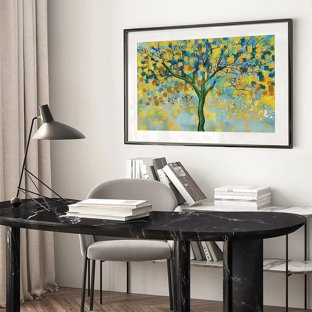 Tree In Colour Framed Art Print Tree In Colour Framed Art Print wall art product MA_3dwallpaper / Shutterstock