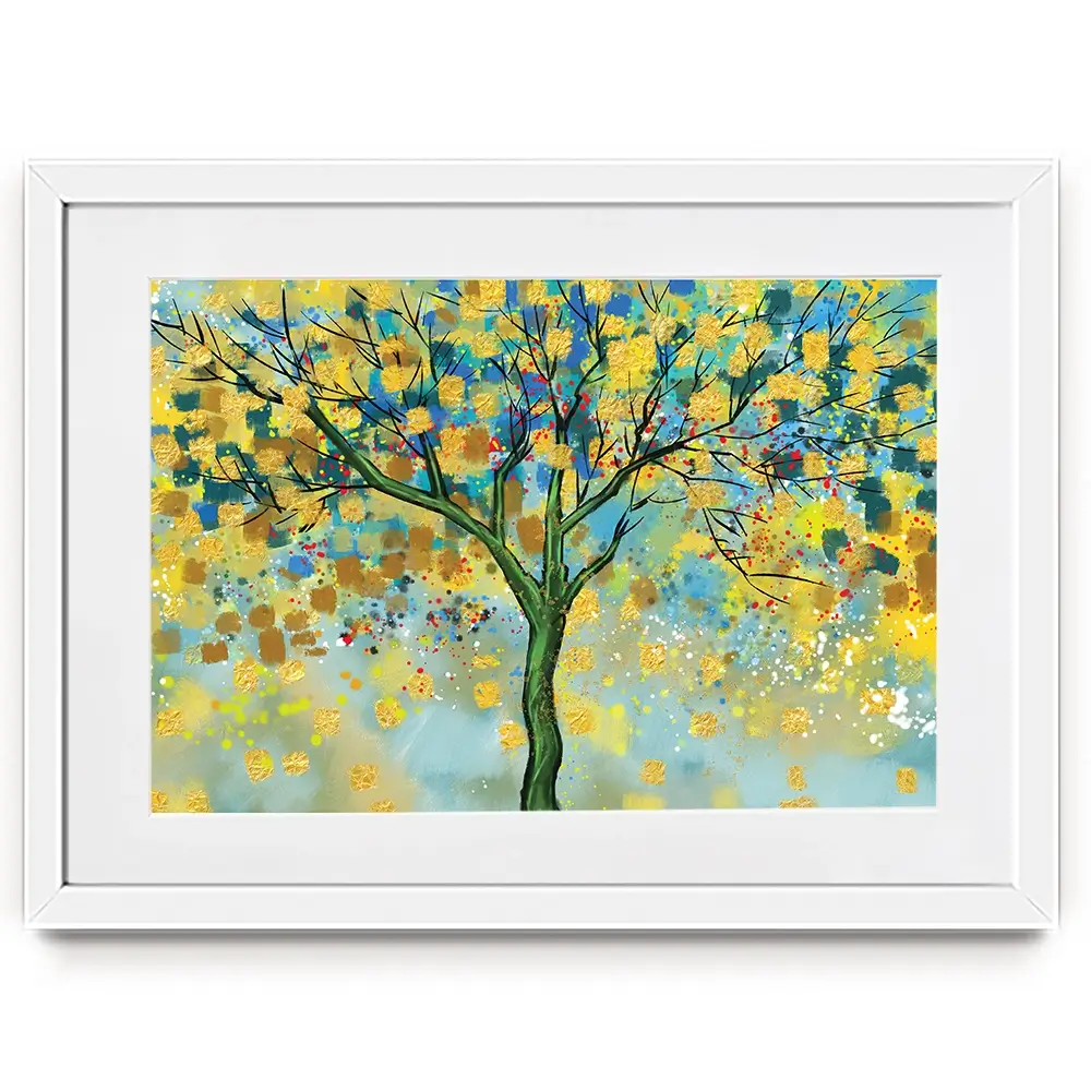 Tree In Colour Framed Art Print Tree In Colour Framed Art Print wall art product MA_3dwallpaper / Shutterstock