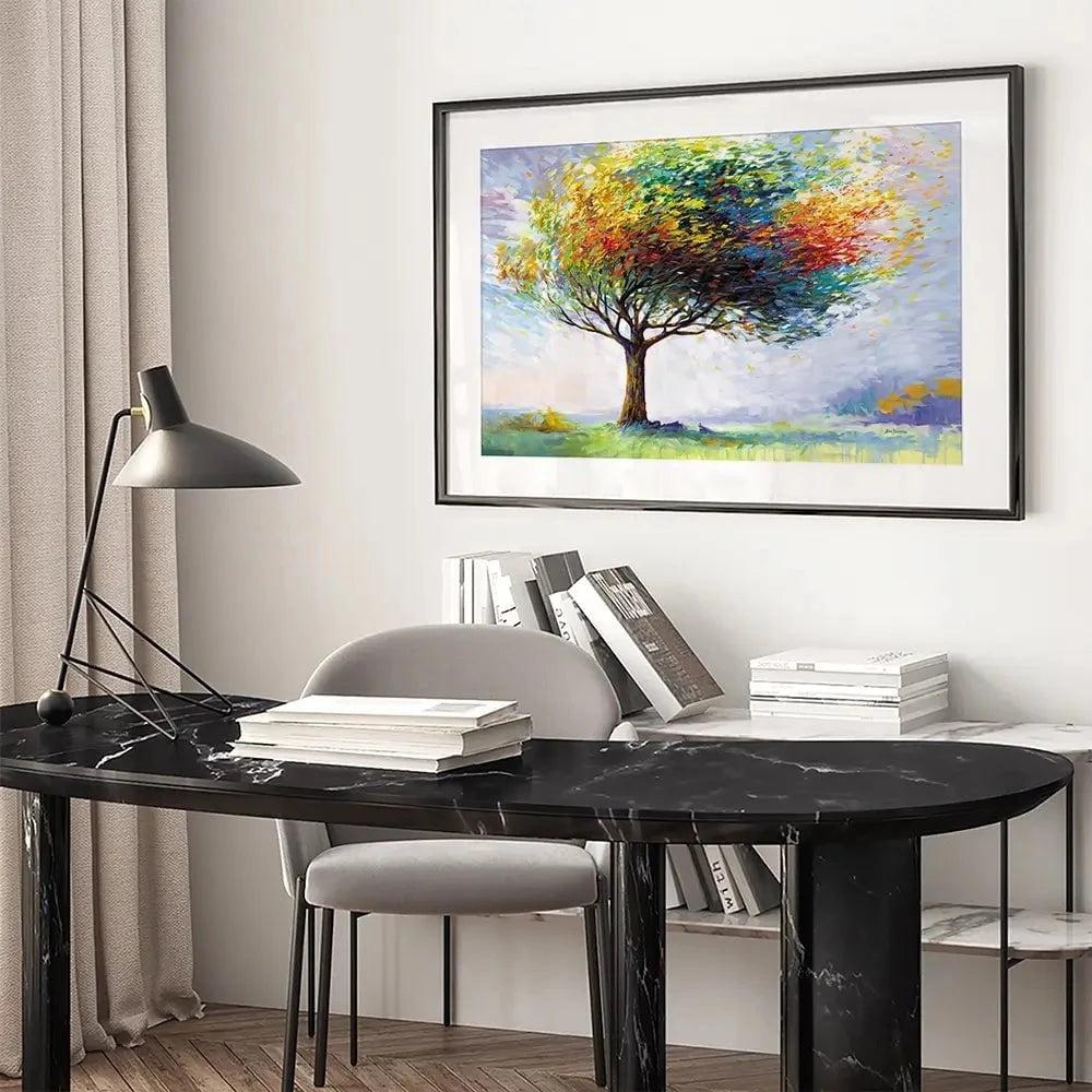 Tree In The Wind Framed Art Print Tree In The Wind Framed Art Print wall art product Leon Devenice