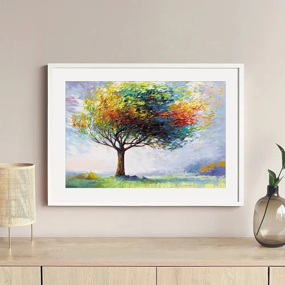 Tree In The Wind Framed Art Print Tree In The Wind Framed Art Print wall art product Leon Devenice