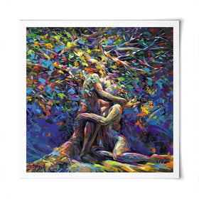 Tree Of Affection Square Art Print Tree Of Affection Square Art Print wall art product Jo Gough