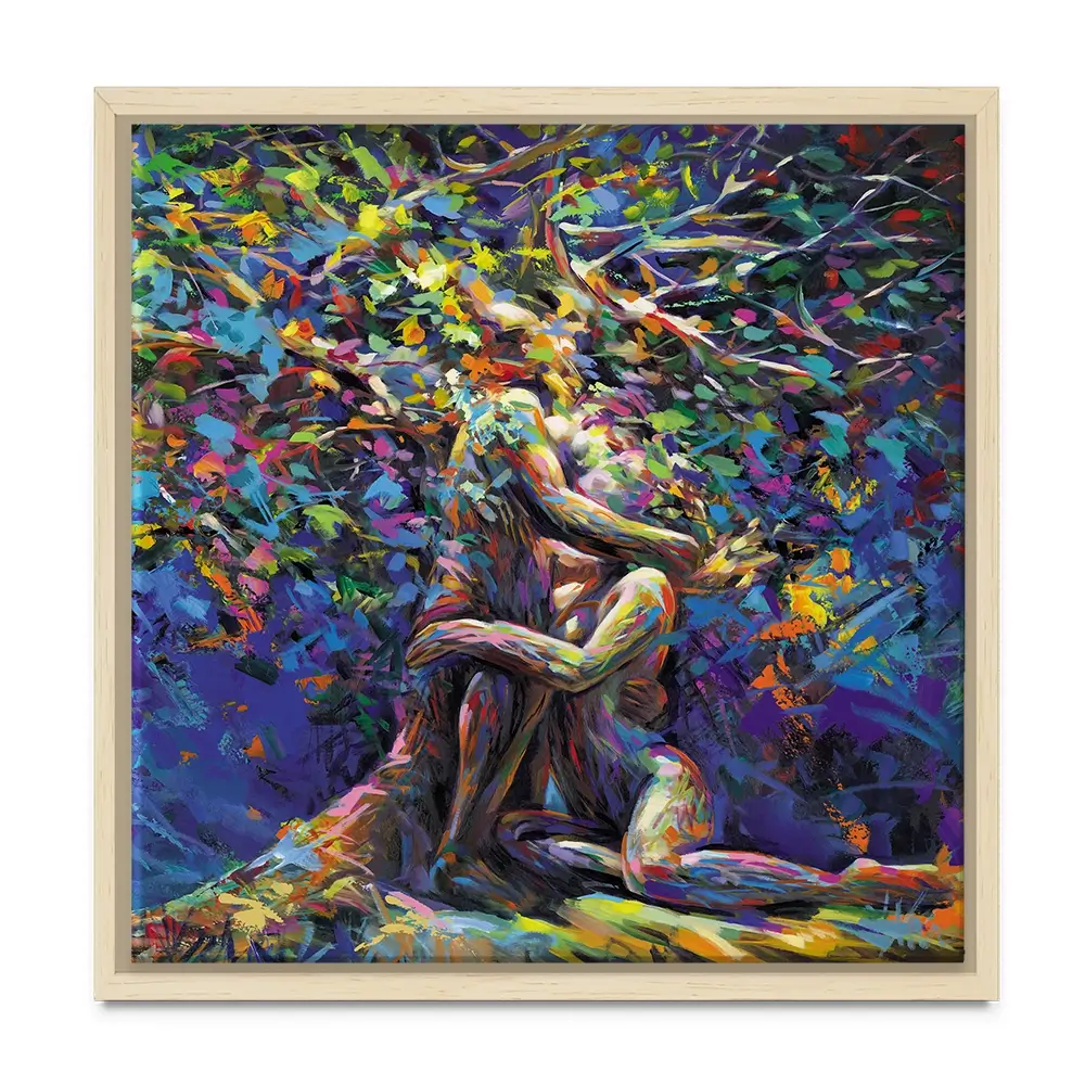 Tree Of Affection Square Canvas Print Tree Of Affection Square Canvas Print wall art product Leon Devenice