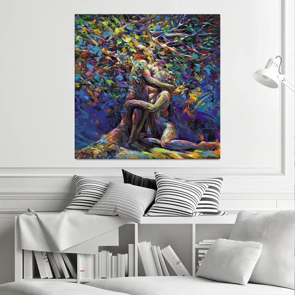 Tree Of Affection Square Canvas Print Tree Of Affection Square Canvas Print wall art product Leon Devenice