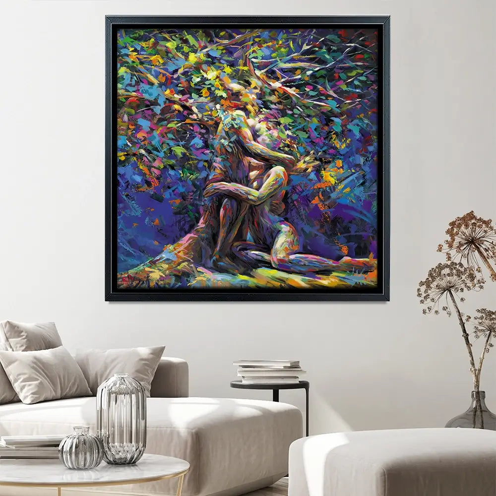 Tree Of Affection Square Canvas Print Tree Of Affection Square Canvas Print wall art product Leon Devenice