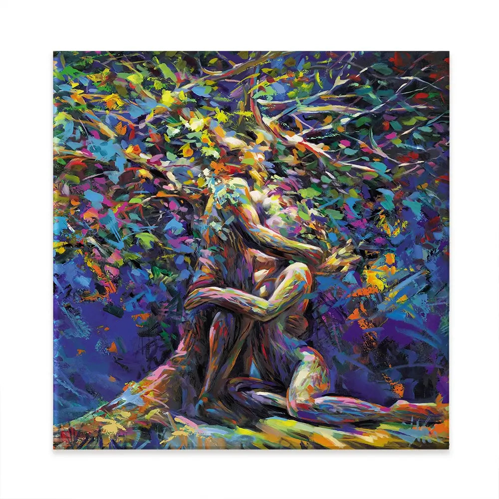 Tree Of Affection Square Canvas Print Tree Of Affection Square Canvas Print wall art product Leon Devenice