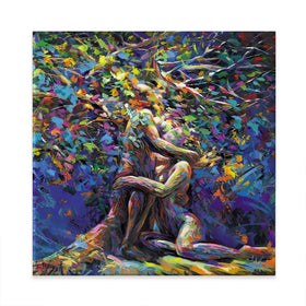 Tree Of Affection Square Canvas Print Tree Of Affection Square Canvas Print wall art product Leon Devenice