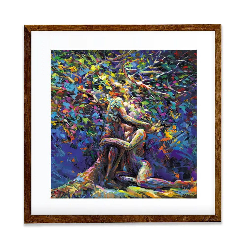 Tree Of Affection Square Framed Art Print Tree Of Affection Square Framed Art Print wall art product Leon Devenice