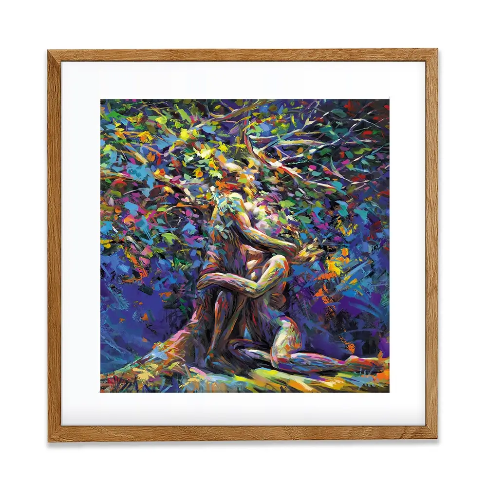 Tree Of Affection Square Framed Art Print Tree Of Affection Square Framed Art Print wall art product Leon Devenice