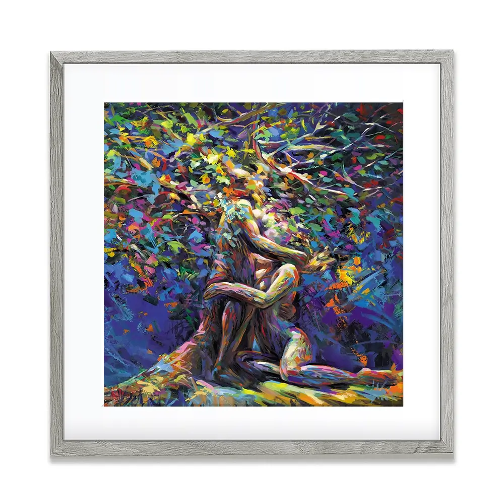 Tree Of Affection Square Framed Art Print Tree Of Affection Square Framed Art Print wall art product Leon Devenice