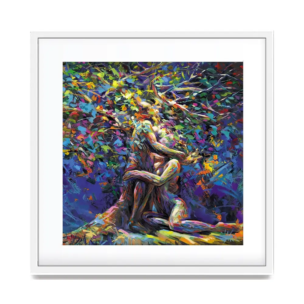 Tree Of Affection Square Framed Art Print Tree Of Affection Square Framed Art Print wall art product Leon Devenice