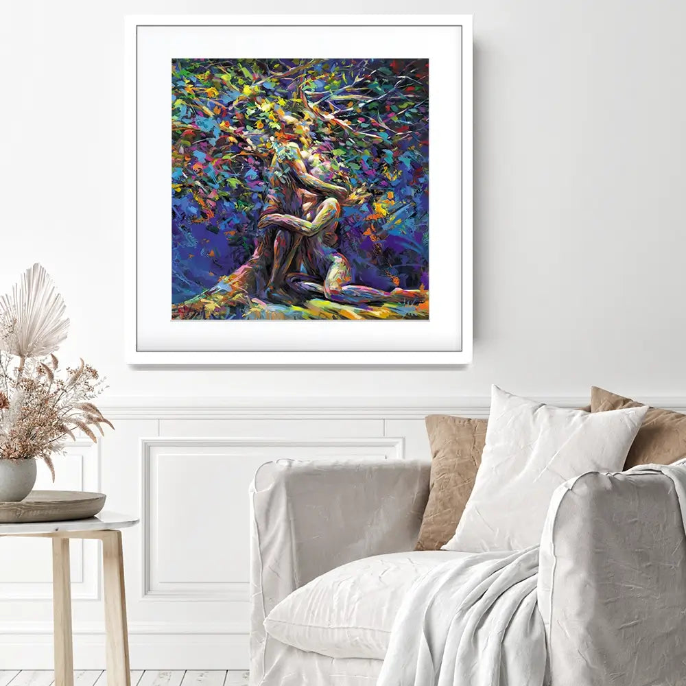 Tree Of Affection Square Framed Art Print Tree Of Affection Square Framed Art Print wall art product Leon Devenice