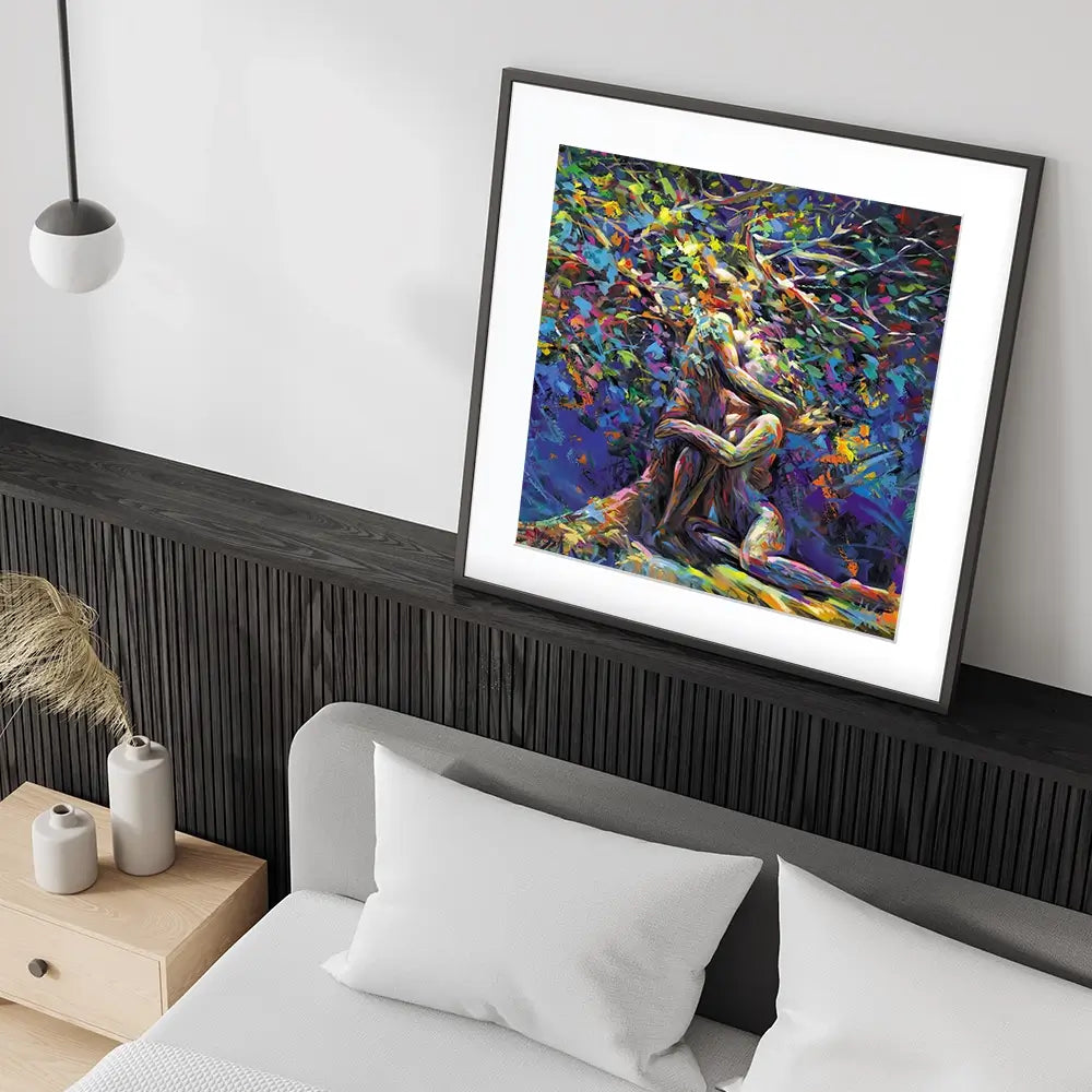 Tree Of Affection Square Framed Art Print Tree Of Affection Square Framed Art Print wall art product Leon Devenice