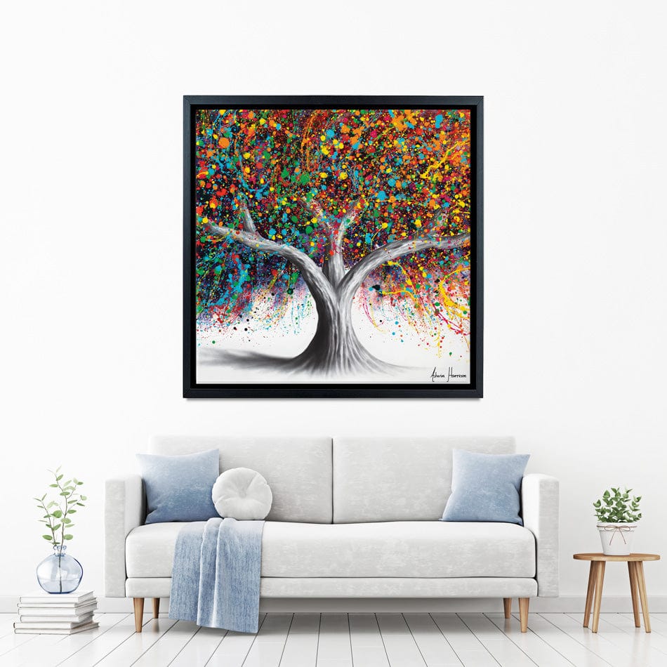 Tree Of Celebration Square Canvas Print wall art product Ashvin Harrison