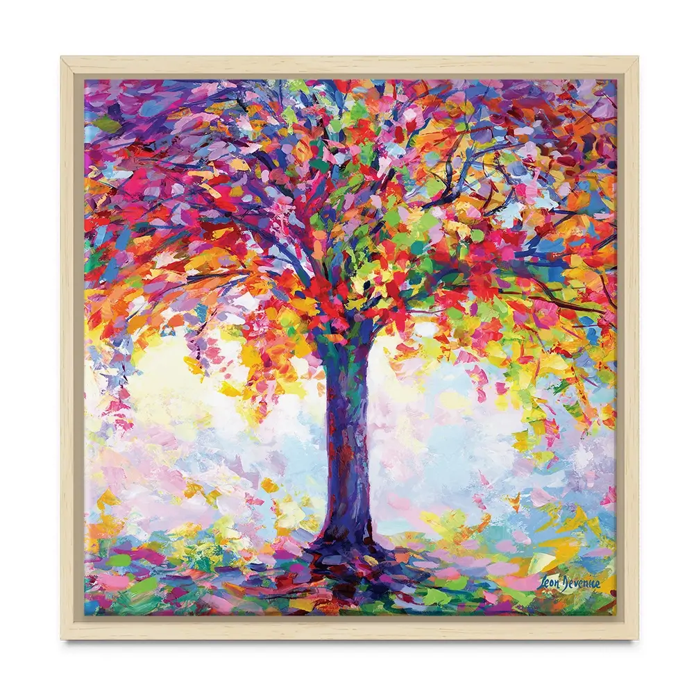 Tree Of Happiness Square Canvas Print Tree Of Happiness Square Canvas Print wall art product Leon Devenice