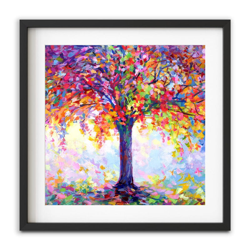 Tree Of Happiness Square Framed Art Print wall art product Leon Devenice