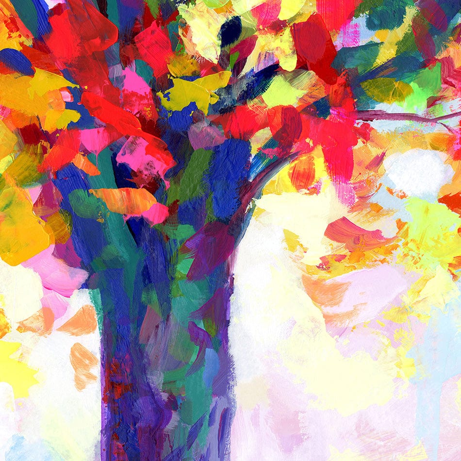Tree Of Happiness Square Framed Art Print wall art product Leon Devenice
