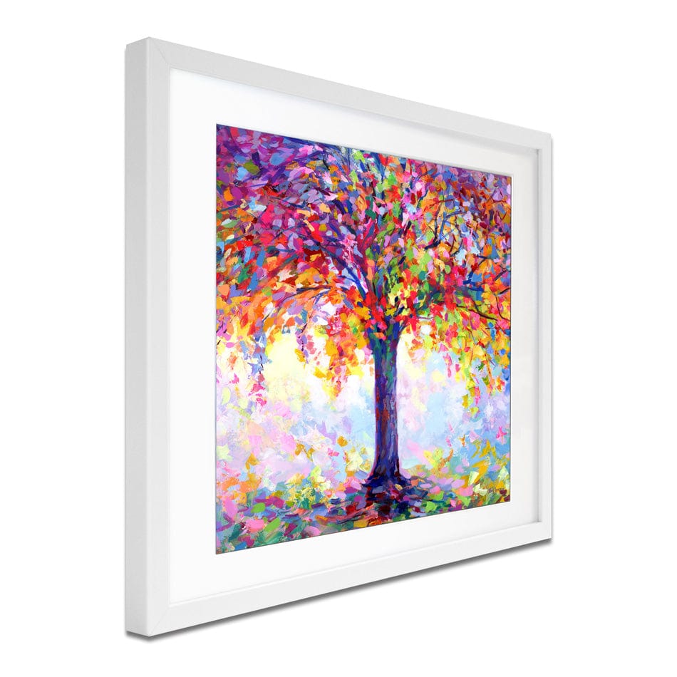 Tree Of Happiness Square Framed Art Print wall art product Leon Devenice