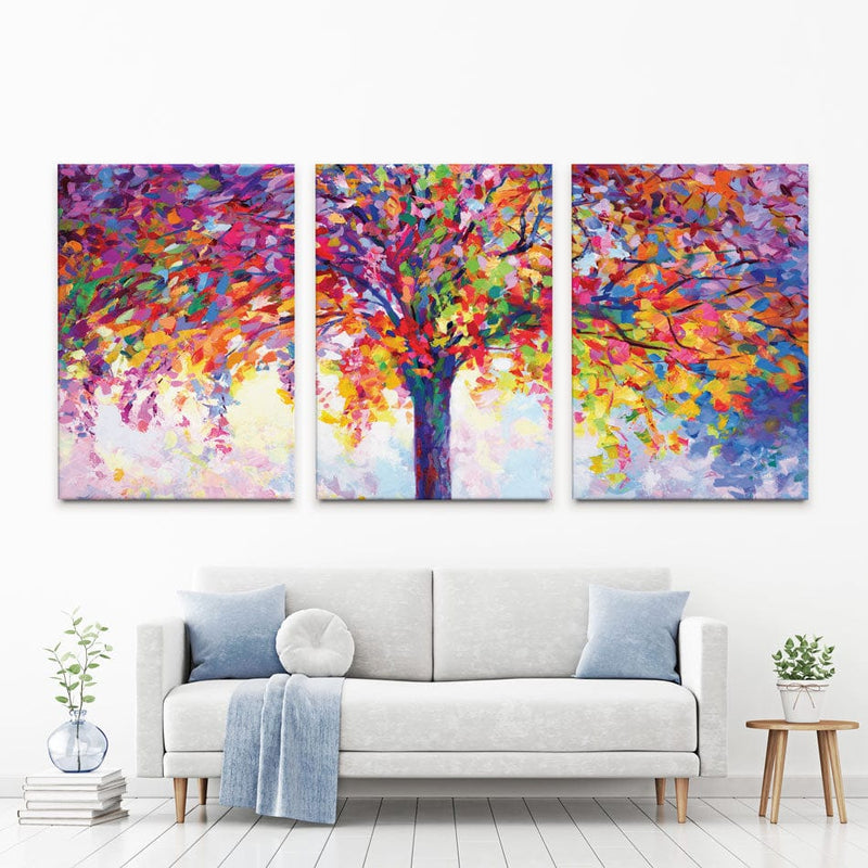 Tree Of Happiness Trio Canvas Print wall art product Leon Devenice