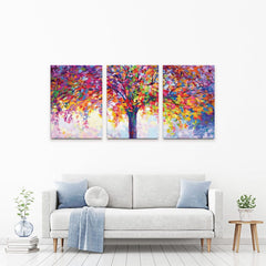 Tree Of Happiness Trio Canvas Print wall art product Leon Devenice