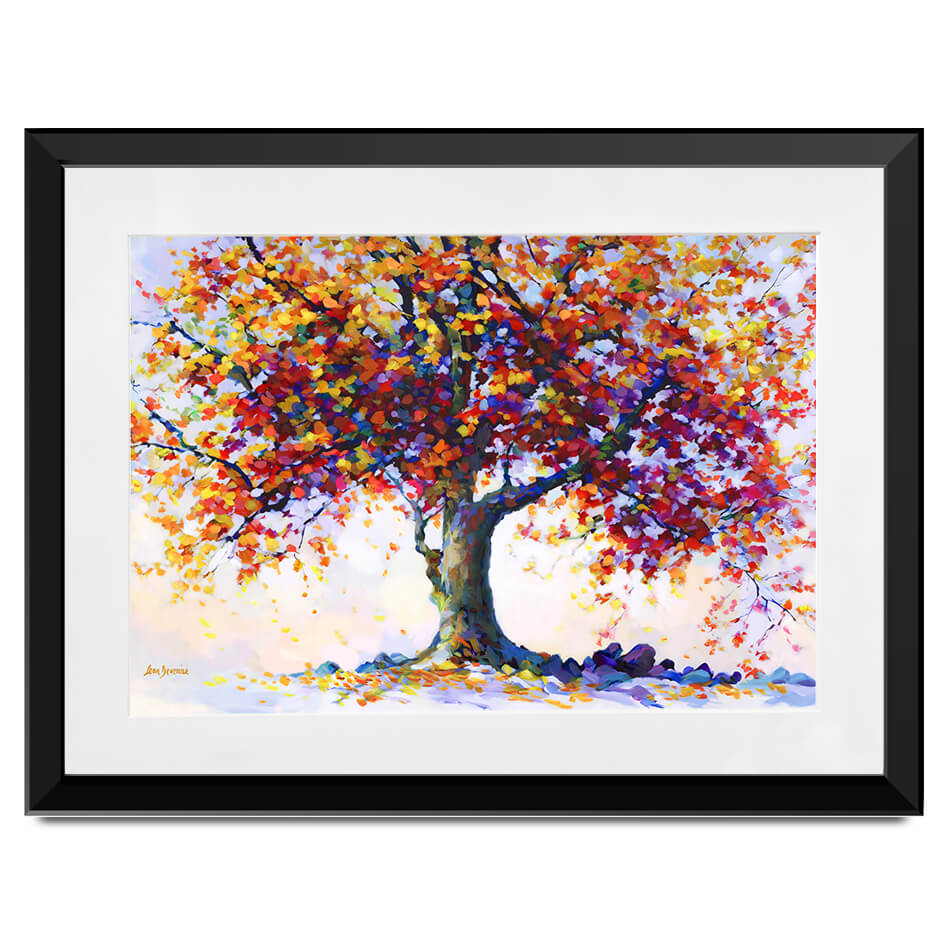 Tree Of Heartfelt Hues Framed Art Print Tree Of Heartfelt Hues Framed Art Print wall art product Leon Devenice