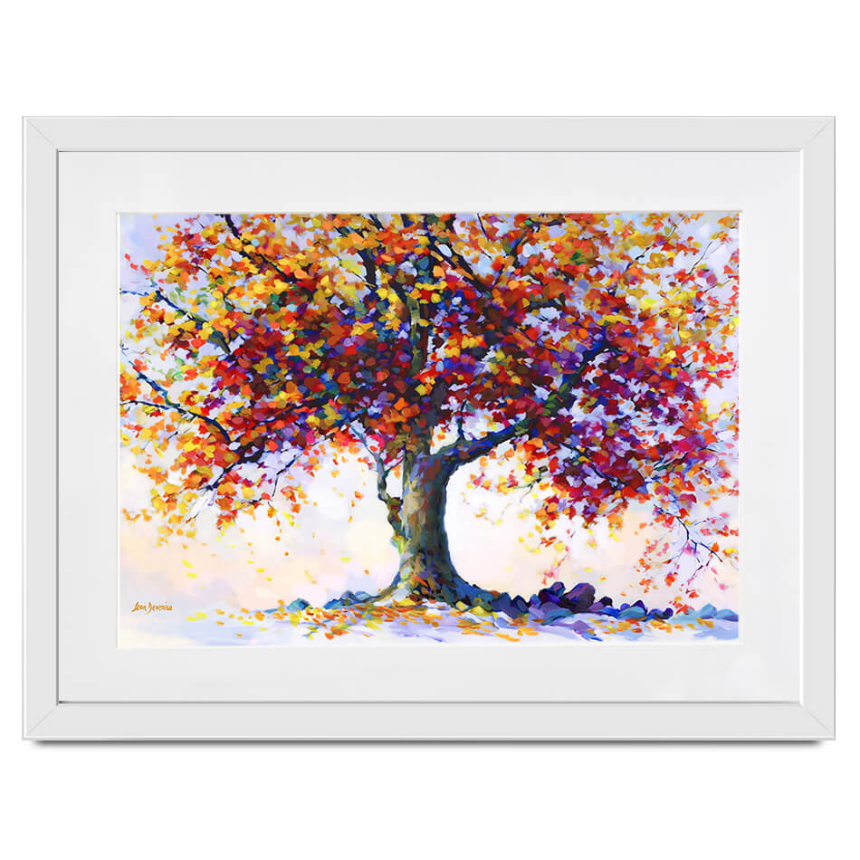 Tree Of Heartfelt Hues Framed Art Print Tree Of Heartfelt Hues Framed Art Print wall art product Leon Devenice